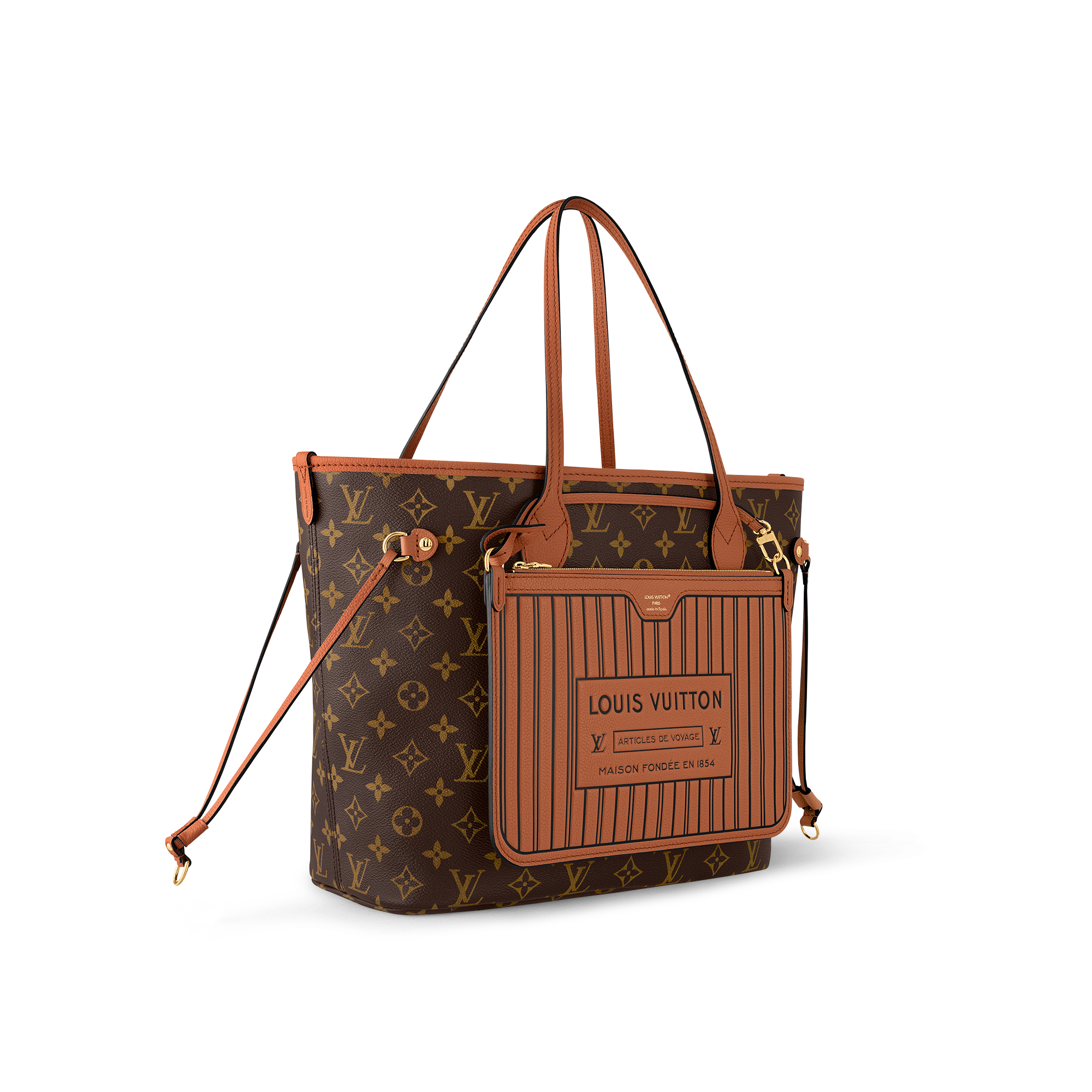 Louis Vuitton Neverfull Pouche Monogram Brown hotsell Clutch